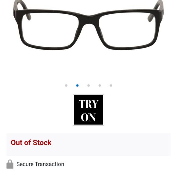 Versace Black Rectangular Eyeglasses - Picture 2 of 12